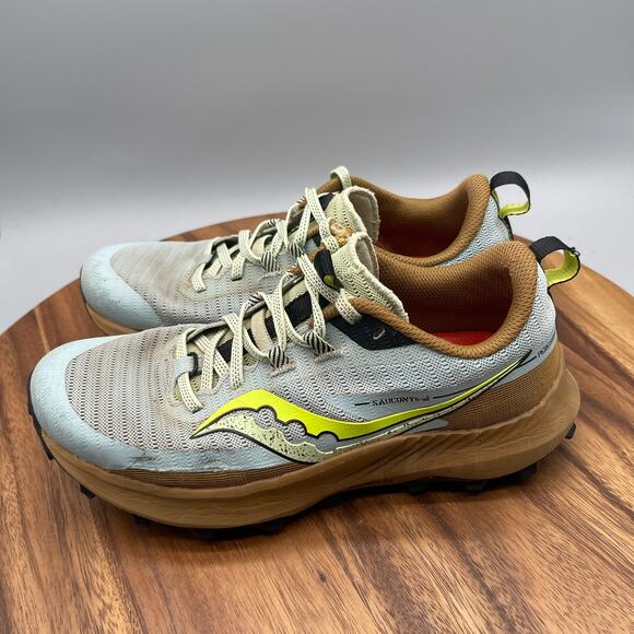 Saucony Peregrine 13 Shoes Womens 8.5 Blue Trail Running Comfort Walking Hiking - Picture 3 of 8